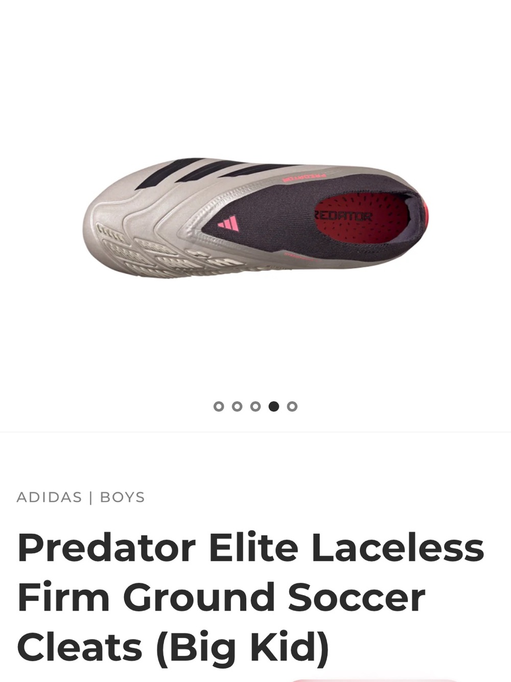 Adidas Predator Elite Big Kids Soccer Cleats NWT